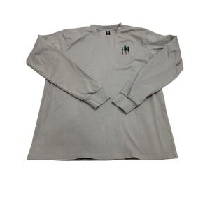 Ascolour Classic Graphic Long Sleeve Tee Trees Embroidered Grey‎ Size Med. (918)